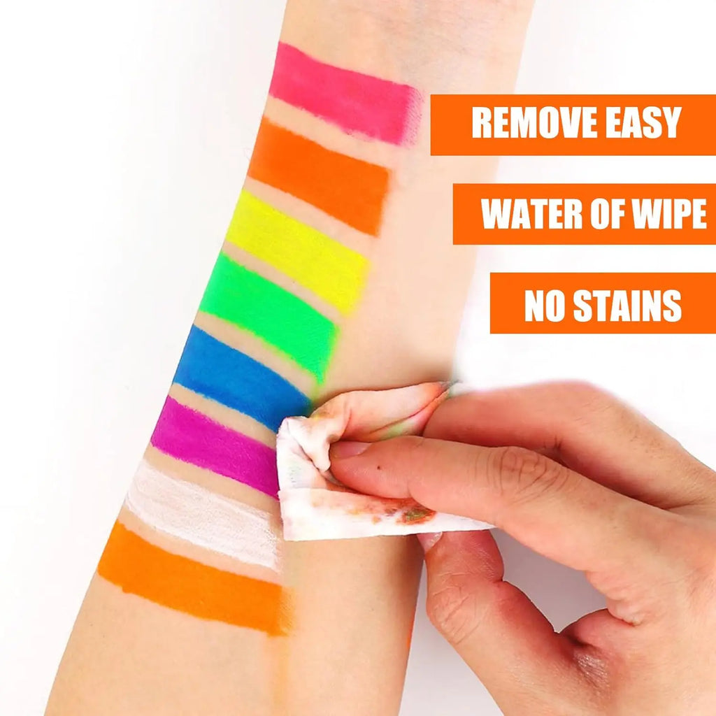 VERONNI 8-Color UV Neon Face & Body Paint | 25ml Glow Set UV Body Paint QXL
