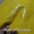 Crocodile Embossed Top-Grain Cowhide Leather Sheet | DIY Bags Craft Leather Sheet QXL YELLOW 30x60cm China Mainland