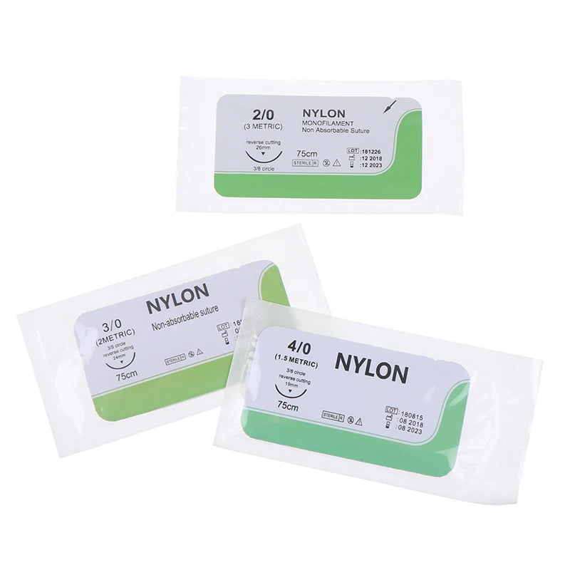 12-Pc Nylon Suture Practice Kit | Sizes 2.0, 3.0 & 4.0 Suture Training Kit QXL