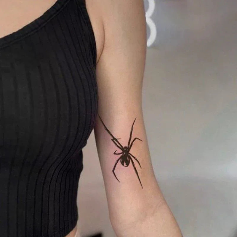 Spider Temporary Tattoo Sticker – Waterproof 1–2 Weeks Temporary Tattoo Sticker QXL