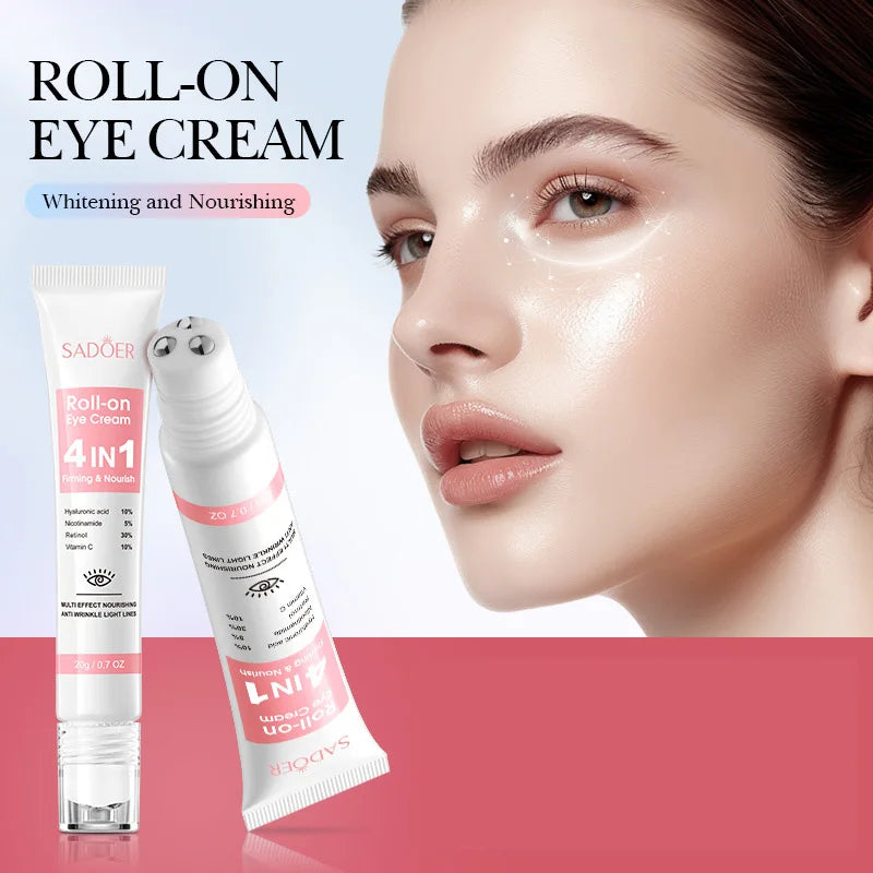SADOER 4-in-1 Retinol Eye Cream | Hyaluronic Acid & Vitamin C Eye Cream Serum QXL