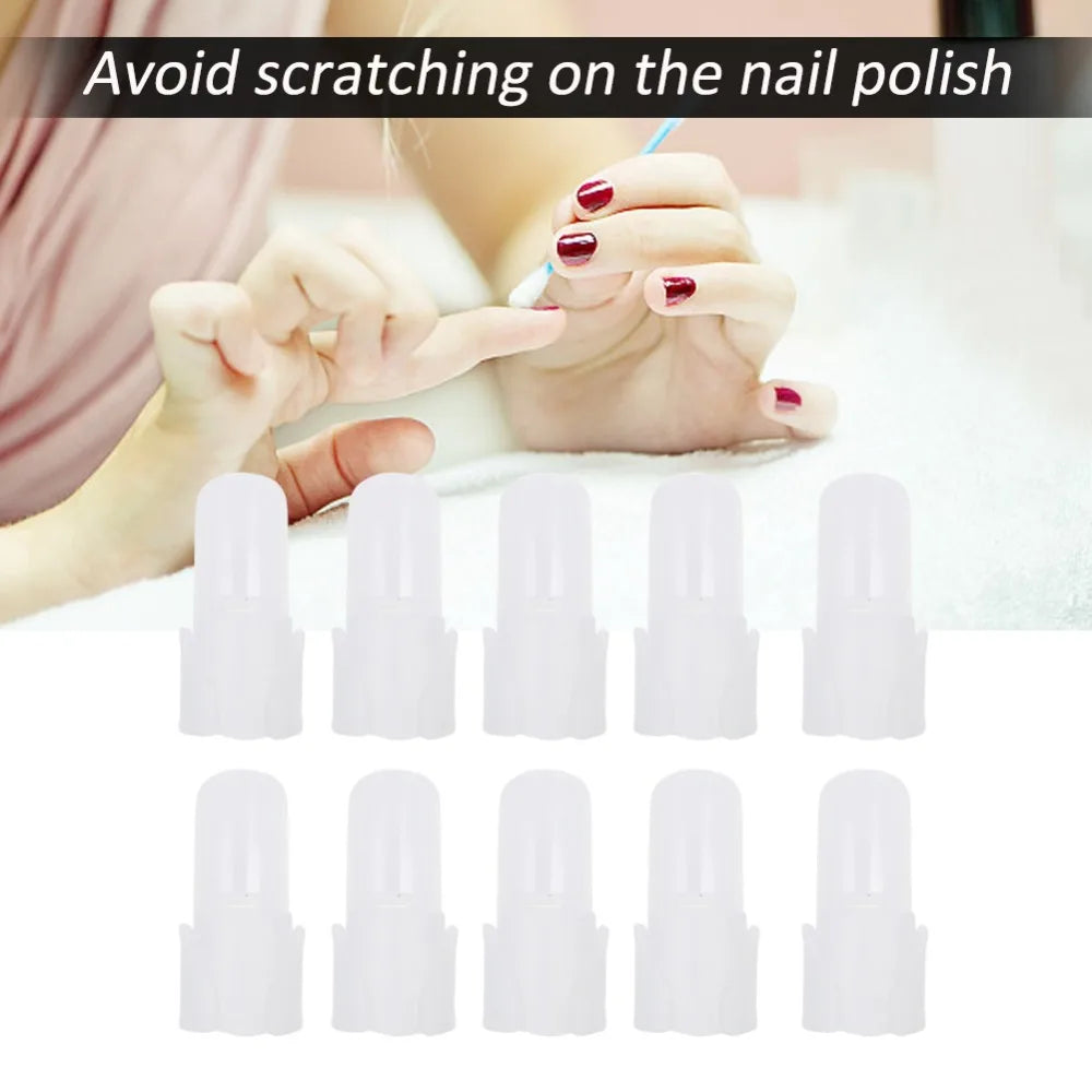 10-Pack Nail Polish Shields | Flexible Finger Nail Protector Tips Nail Polish Shields QXL