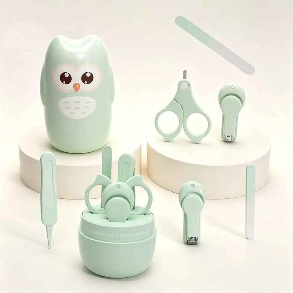 4-in-1 Baby Nail Care Kit – Clipper, Scissors, File & Tweezers Baby Grooming Kit QXL