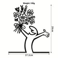 Line Figure Modern Metal Wall Art Poster | Home Décor Metal Wall Art QXL A8