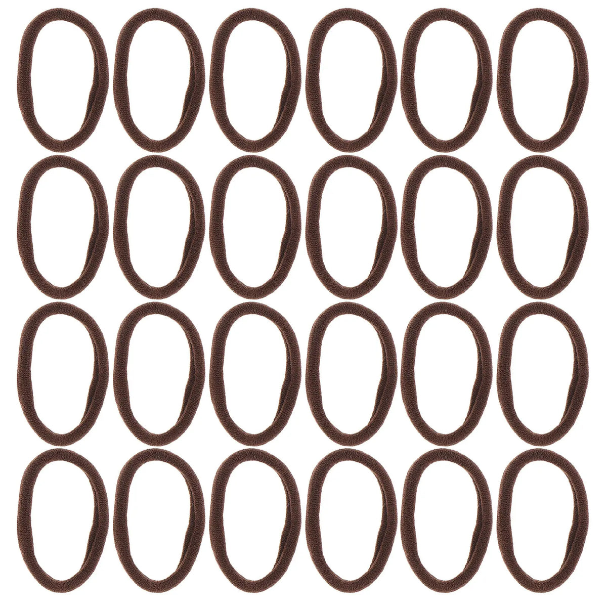 100-Pack Seamless Elastic Hair Ties | Deep Coffee Ponytail Holders Elastic Hair Ties QXL Default Title