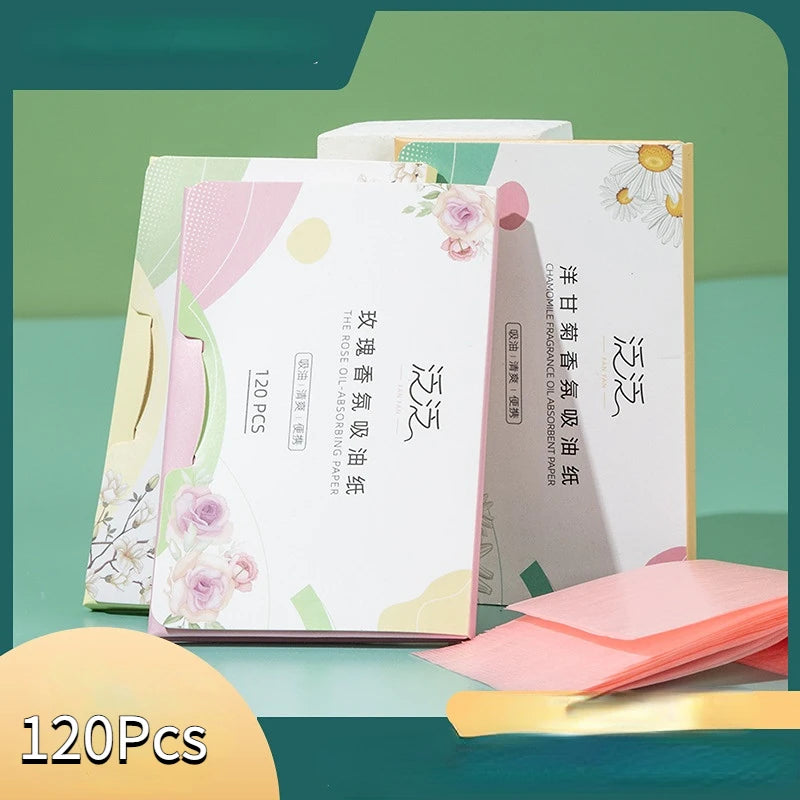 Pink Rose Oil Control Face Blotting Papers 100–120 Sheets Face Blotting Papers QXL