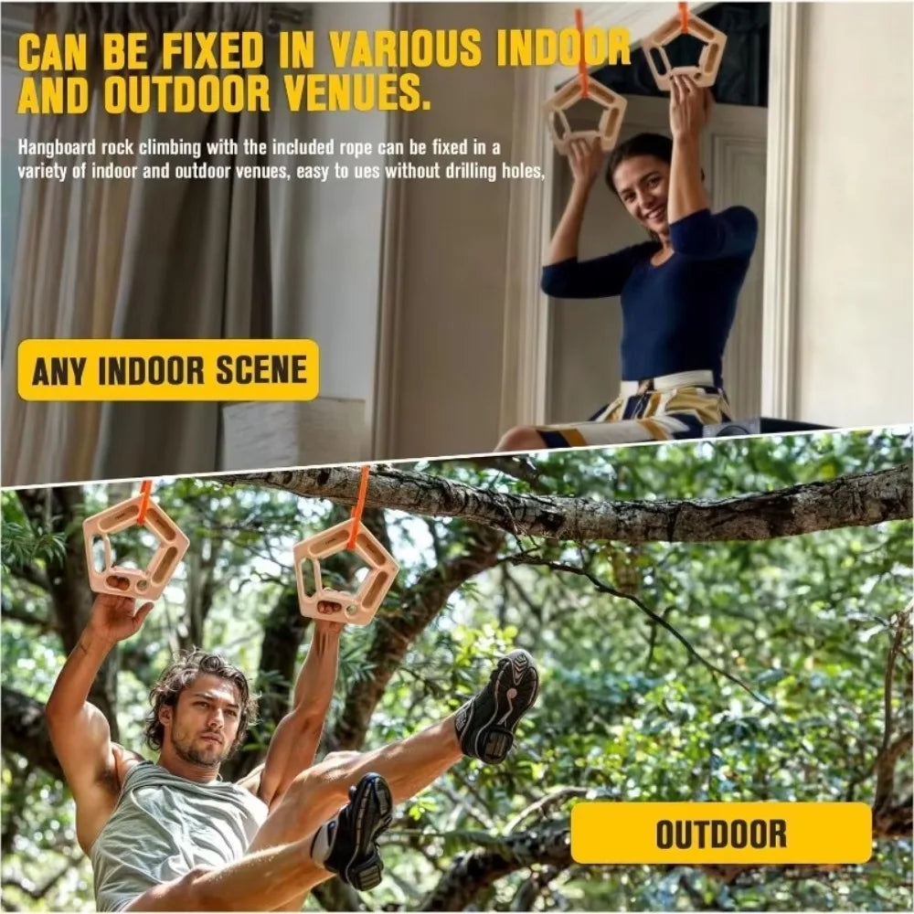 Wooden Hangboard Finger Strengthener | Climbing Pull-Up Board Climbing Hangboard QXL