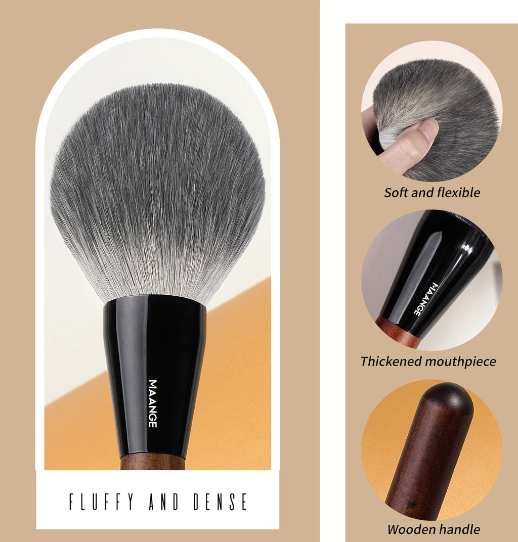 MAANGE Large Soft Powder Brush | Dense Synthetic Face Brush Powder Makeup Brush QXL