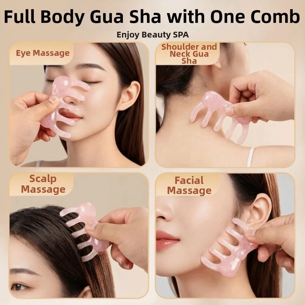 Pink Anti-Static Massage Comb | Hair & Facial Tool Massage Hair Comb QXL