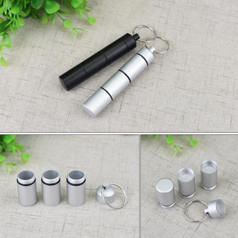 Mini Aluminum Waterproof Pill Box | 3-Grid Travel Organizer Pill Organizer Case QXL