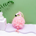 Flamingo Bath Sponge Foaming Mesh Ball | Soft Body Scrubber Bath Sponge Scrubber QXL Flower body