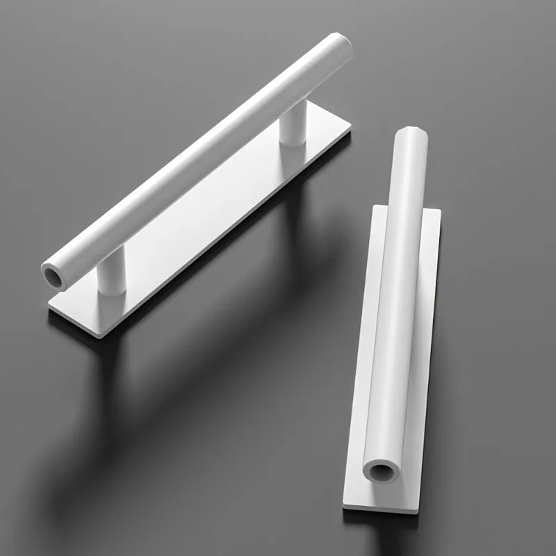 4-Pack Self-Adhesive Cabinet Handles | Matte Black No-Drill Cabinet Door Handles QXL