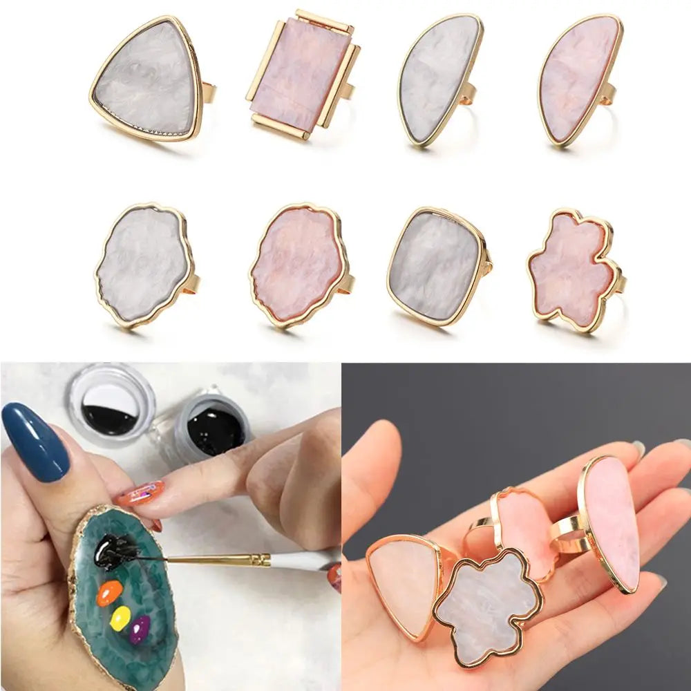 Nail Art Palette | Natural Resin Pigment & Color Mixing Holder Nail Art Palette QXL