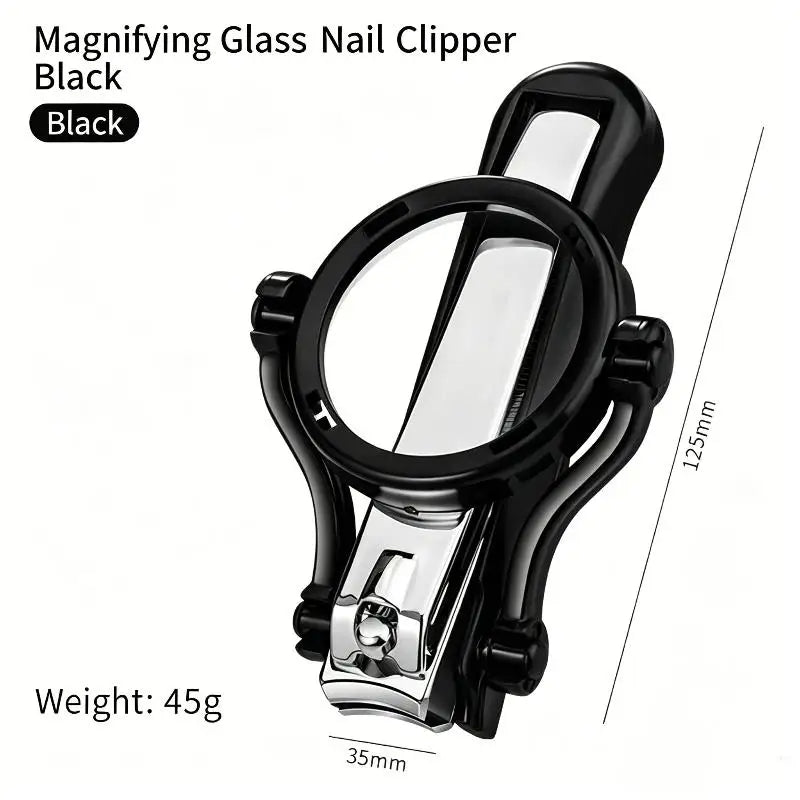 Nail Clipper with Magnifying Glass | Anti-Splash Stainless Steel Nail Clipper QXL A1