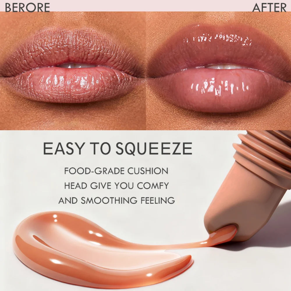 CHOOSE RASME Vanilla Beige Lip Balm & Gloss Set – 4 Shades Lip Gloss Set QXL