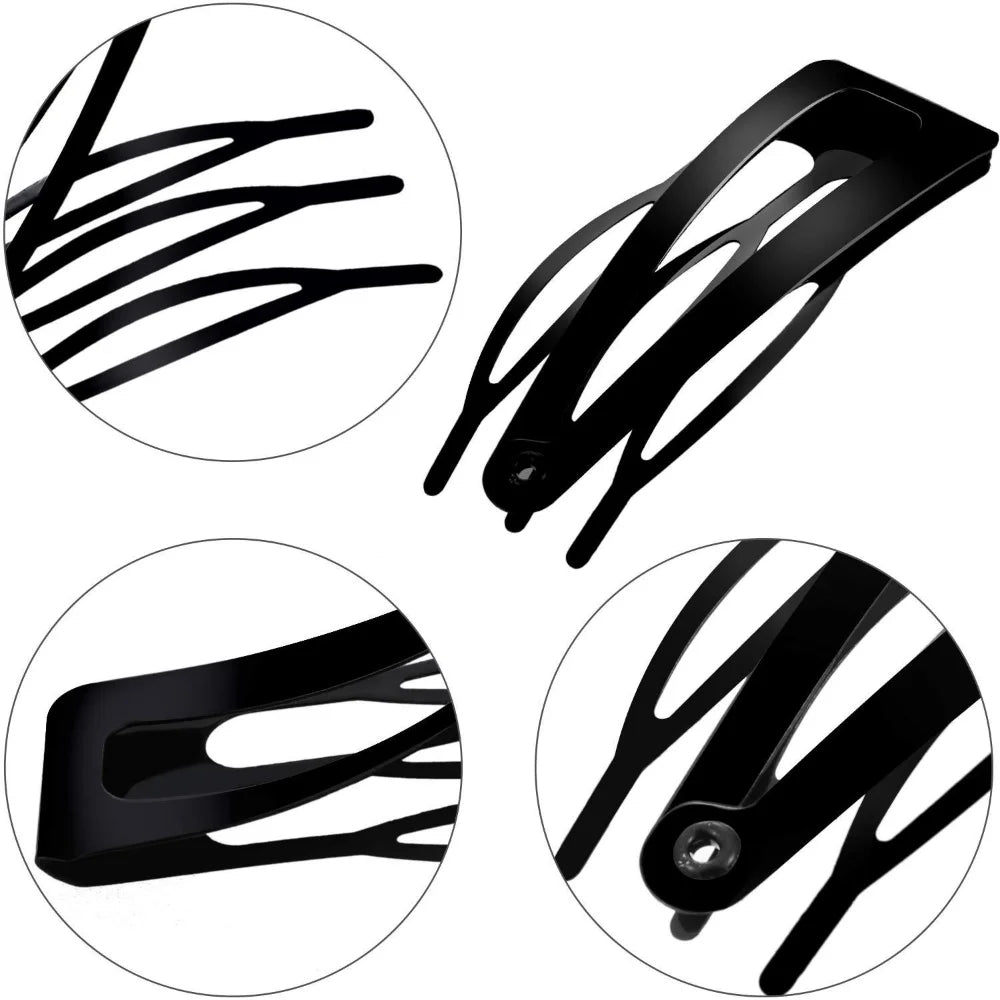10-Pack Metal Snap Hair Clips | Click Clack Updo Hairpins Snap Hair Clips QXL