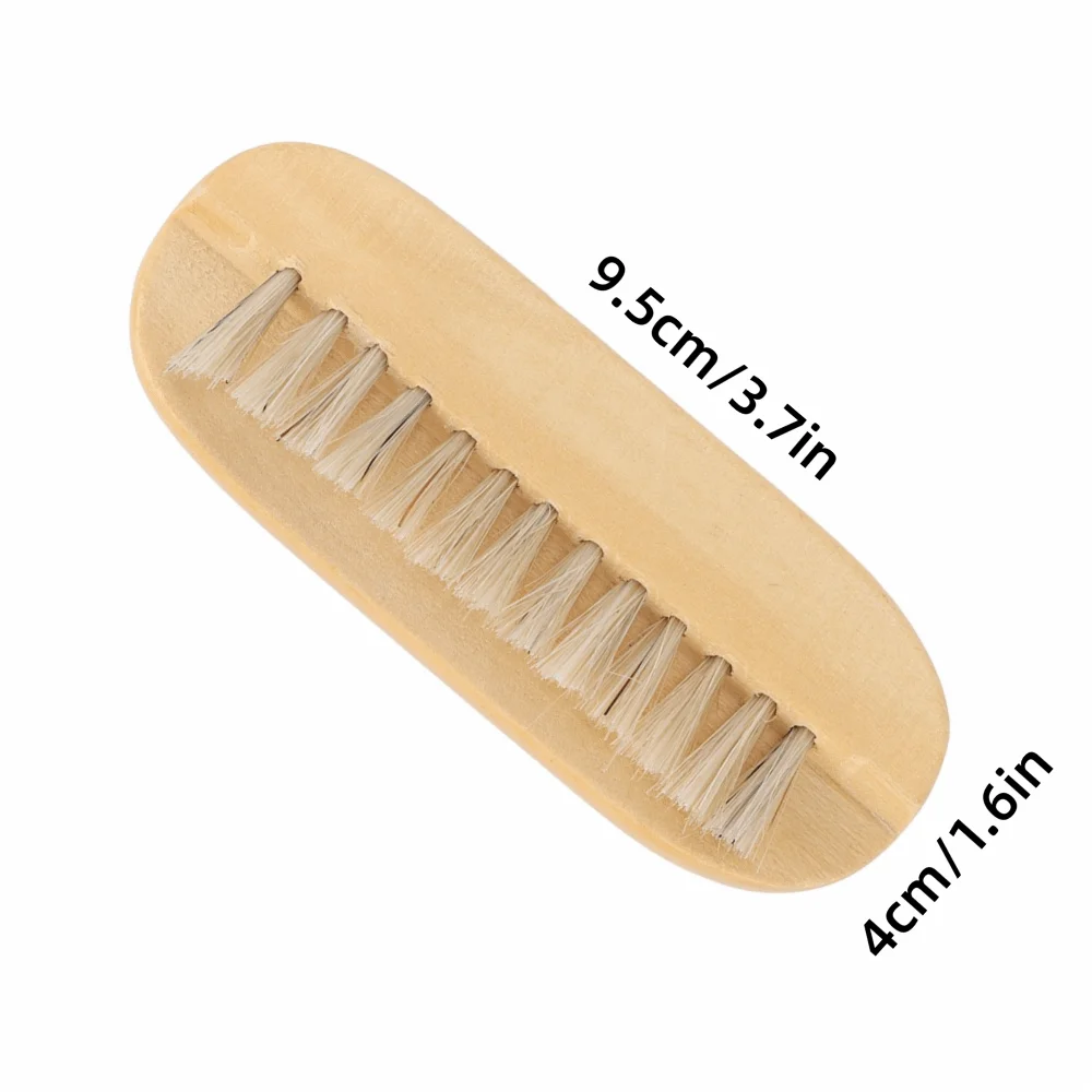 Wooden Double-Sided Nail Brush | Manicure & Pedicure Scrubber Nail Cleaning Brush QXL
