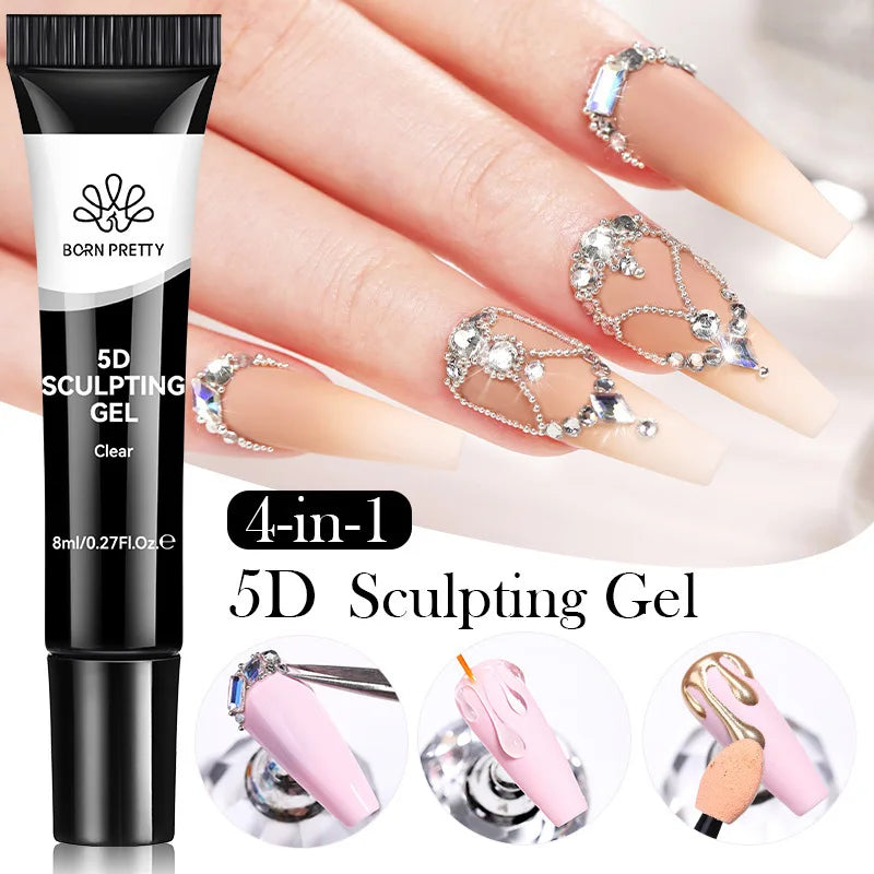 Born Pretty 5D Nail Sculpting Gel | Mirror Embossing 8ml Nail Sculpting Gel QXL