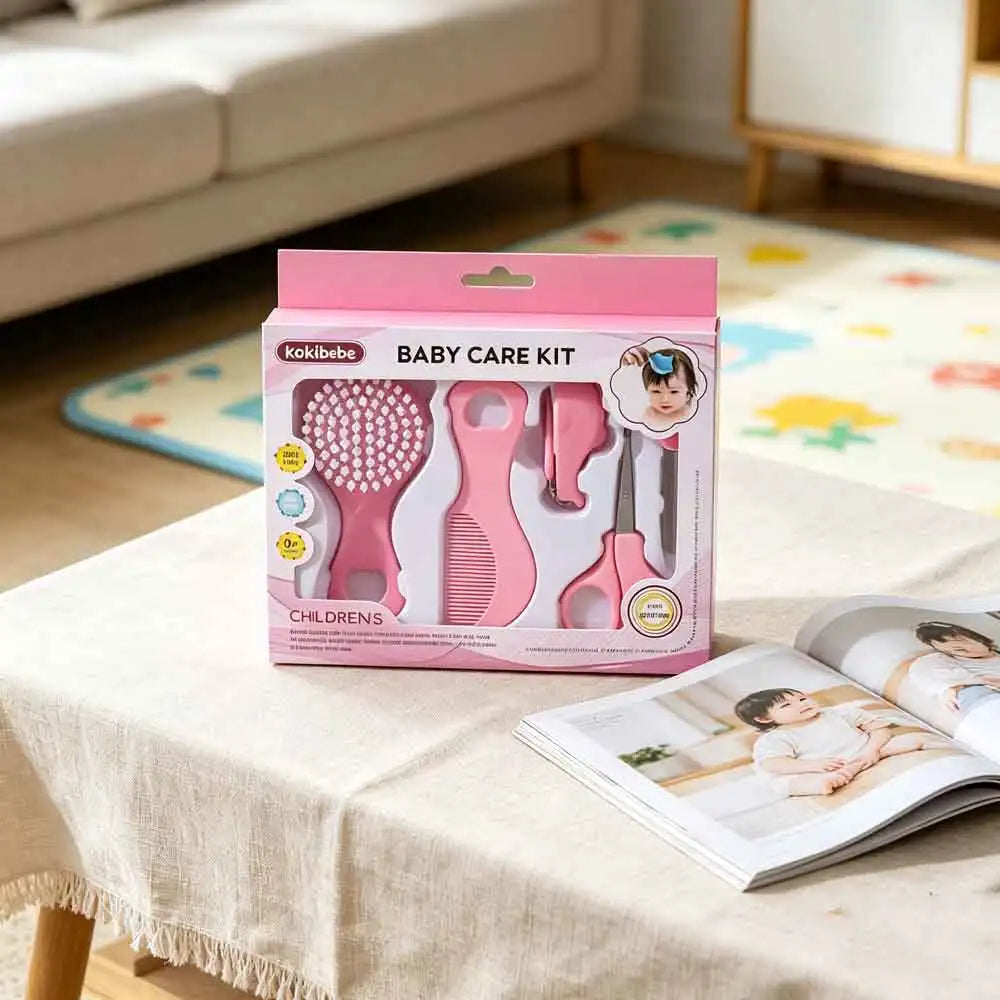 5-Piece Baby Grooming Kit – Soft Brush, Comb & Nail Set Baby Grooming Kit QXL