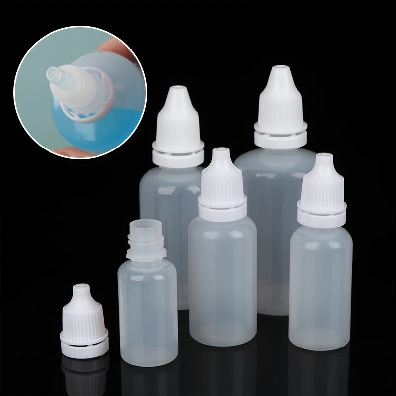 5-Pack Squeezable Plastic Dropper Bottles 3–100ml Refillable Squeezable Dropper Bottles QXL