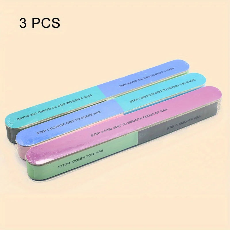 FUMOSIK 7-Sided Nail Buffer Block | Manicure Polishing Set Nail Buffer Block QXL 3Pcs