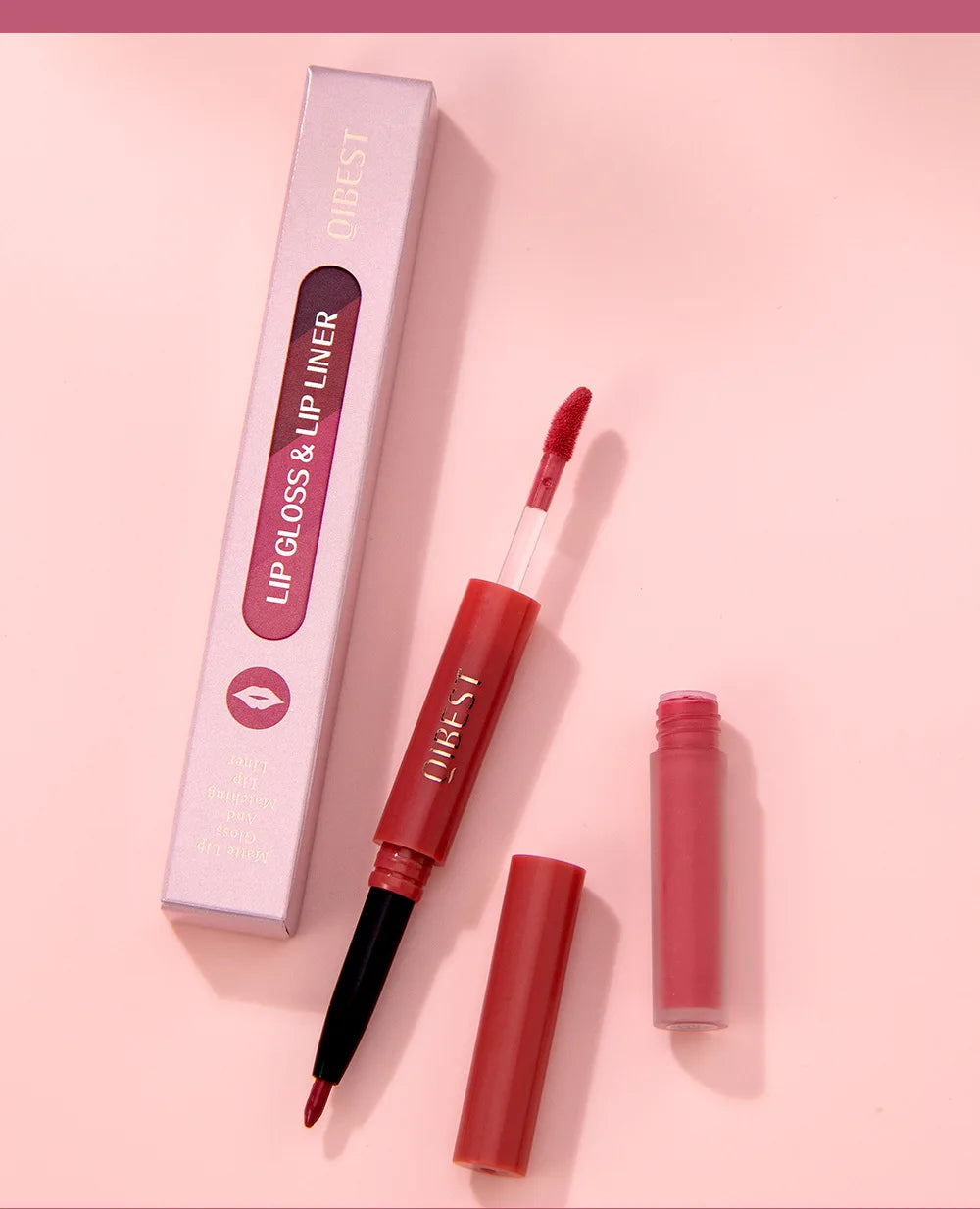 2-in-1 Lip Liner & Gloss Pencil | Long-Lasting Matte Finish Lip Liner Pencil QXL