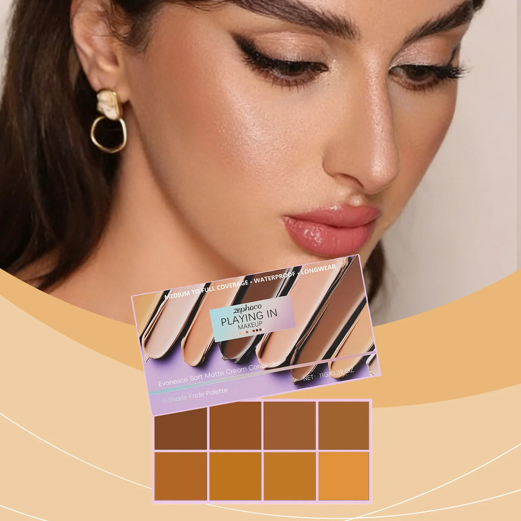 ZEPHOCO Deep Tone Matte Concealer | Full Coverage Cream Matte Concealer Cream QXL 8 colors