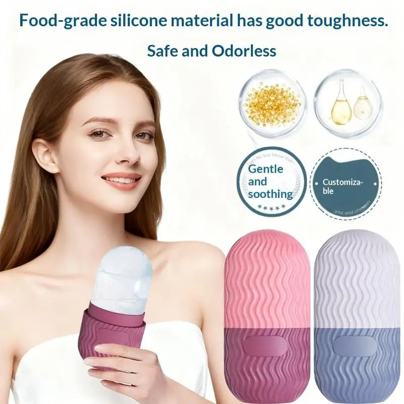 Silicone Ice Roller Face Massager | Reusable Cube Tray Tool Ice Face Roller QXL