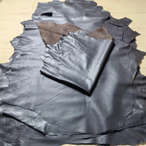 0.6mm Black Sheepskin First Layer Real Leather Fabric – Whole Hide Leather Craft Fabric QXL