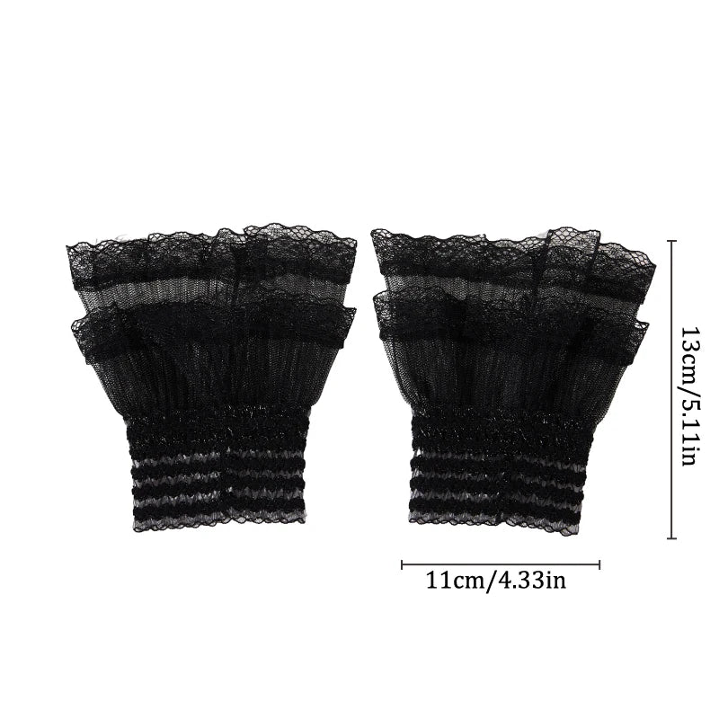Lace Fake Cuffs | Nail Art Photography Props – 1 Pair Lace Wrist Cuffs QXL