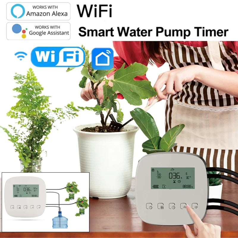 Dreamburgh WiFi Smart Drip Irrigation Timer | Tuya Alexa Smart Irrigation Timer QXL