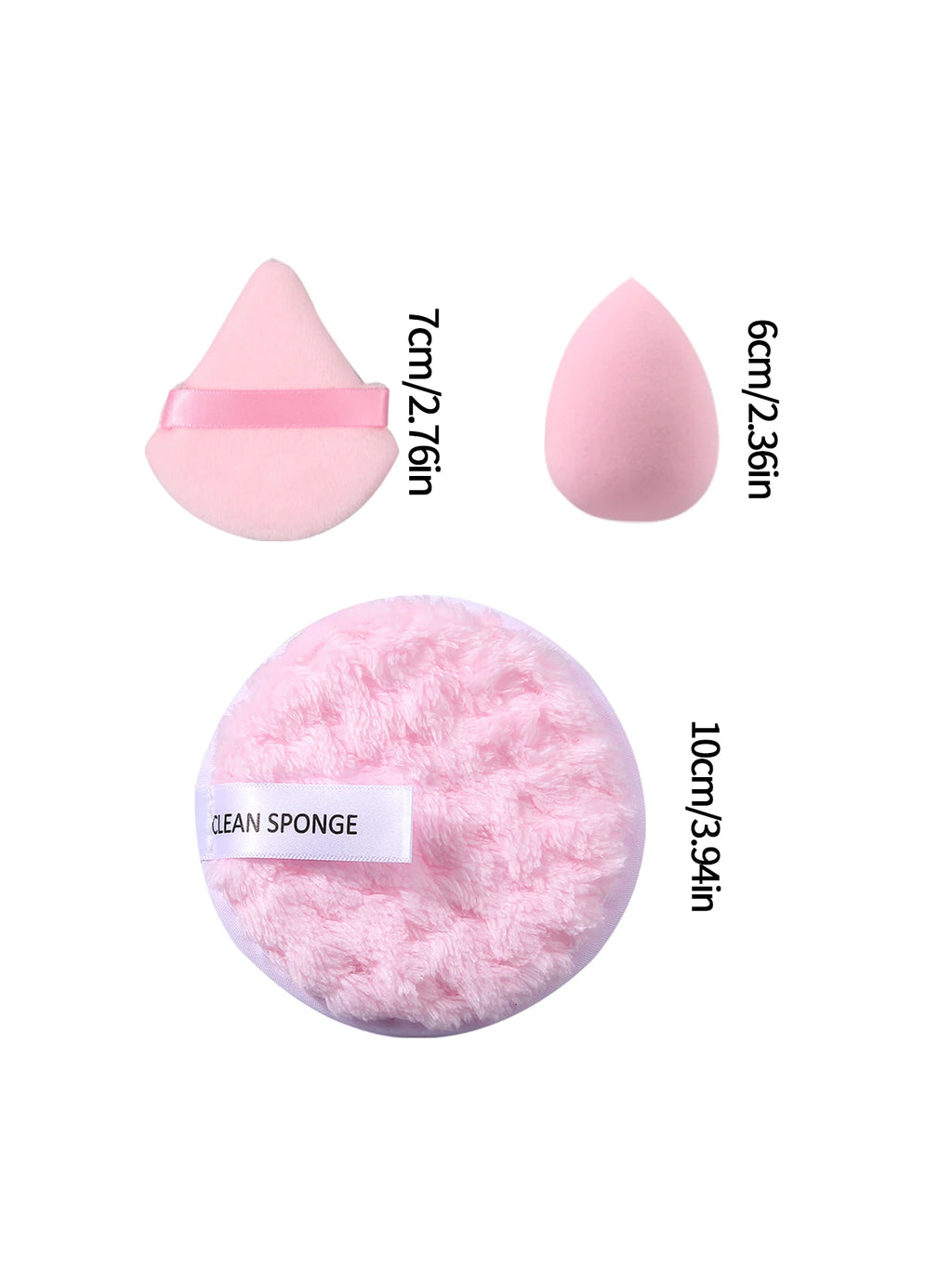 KOSSHOW 6-Pack Pink Makeup Sponge & Powder Puff Set Makeup Sponge Puff QXL