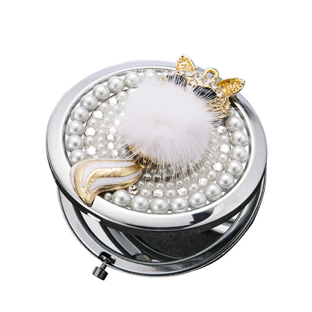 Fox Double-Sided Compact Makeup Mirror | Portable Travel Compact Makeup Mirror QXL