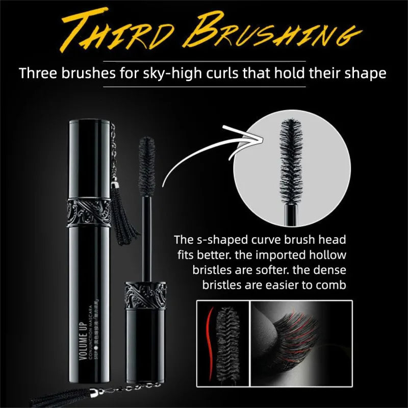 Black Tassel 2-Piece Waterproof Mascara Set | Curl & Volume Waterproof Mascara Set QXL