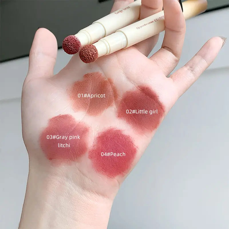 Velvet Matte Lip Mud Stick | Sponge Tip Multi-Use Lips & Cheeks Matte Lip Mud Stick QXL