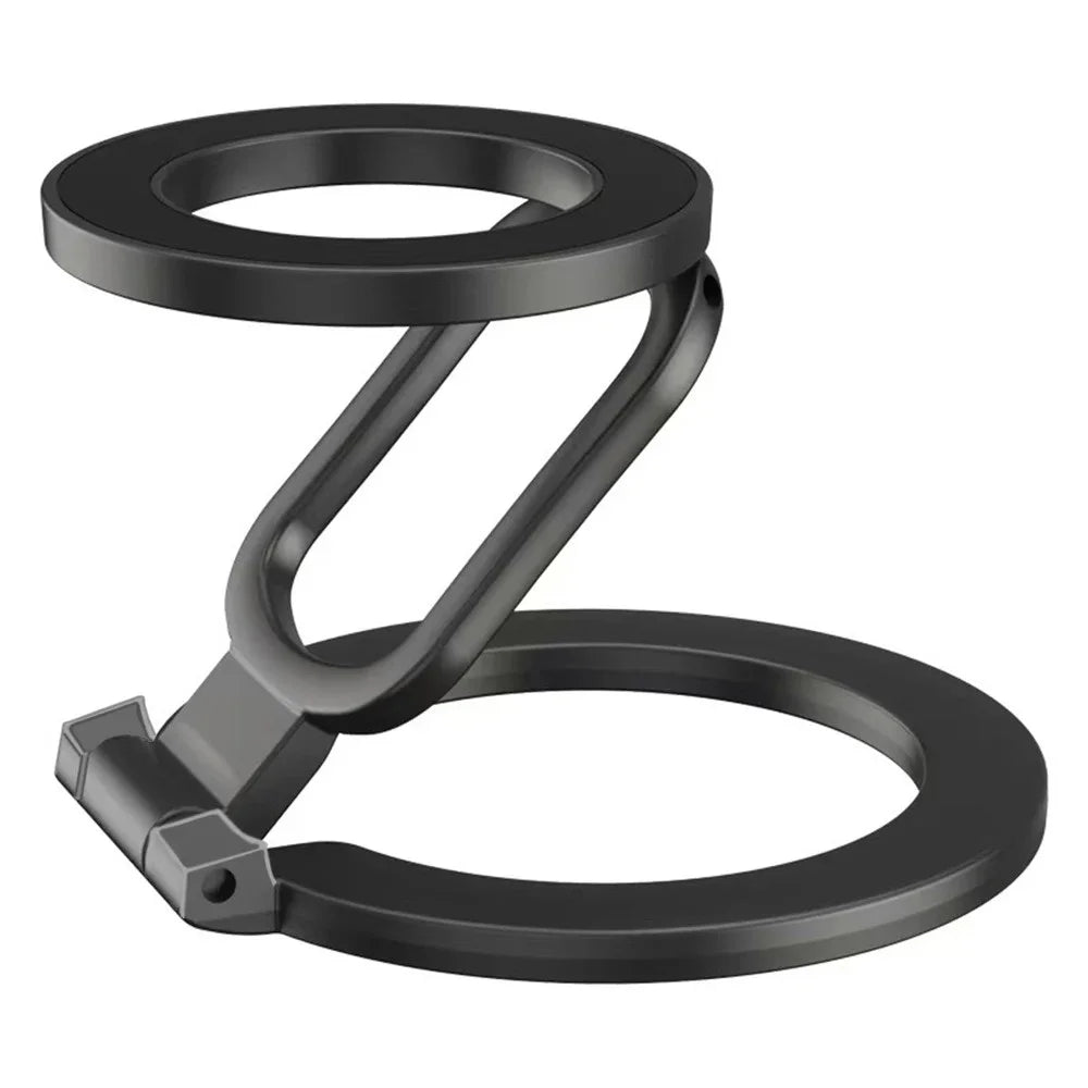 Dual Magnetic Phone Ring Grip Kickstand – iPhone & Samsung Phone Ring Stand QXL black