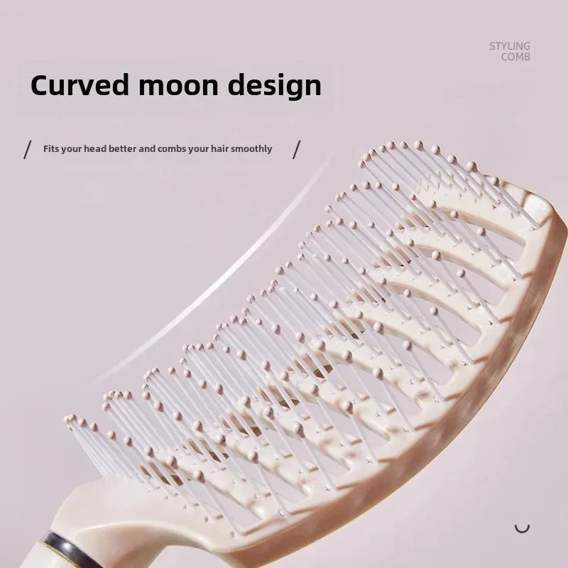 Airbag Massage Comb | Hollow Fluffy Curved Detangling Brush Hair Massage Comb QXL