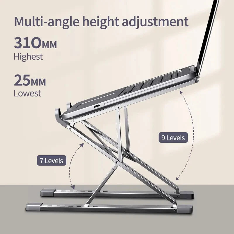Aluminum Adjustable Laptop Stand | Foldable Portable Cooling Laptop Stand QXL
