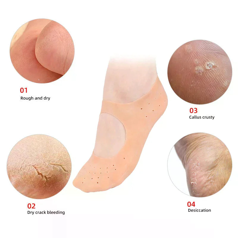 Moisturizing Silicone Gel Socks for Soft Feet | S & L Sizes Moisturizing Gel Socks QXL