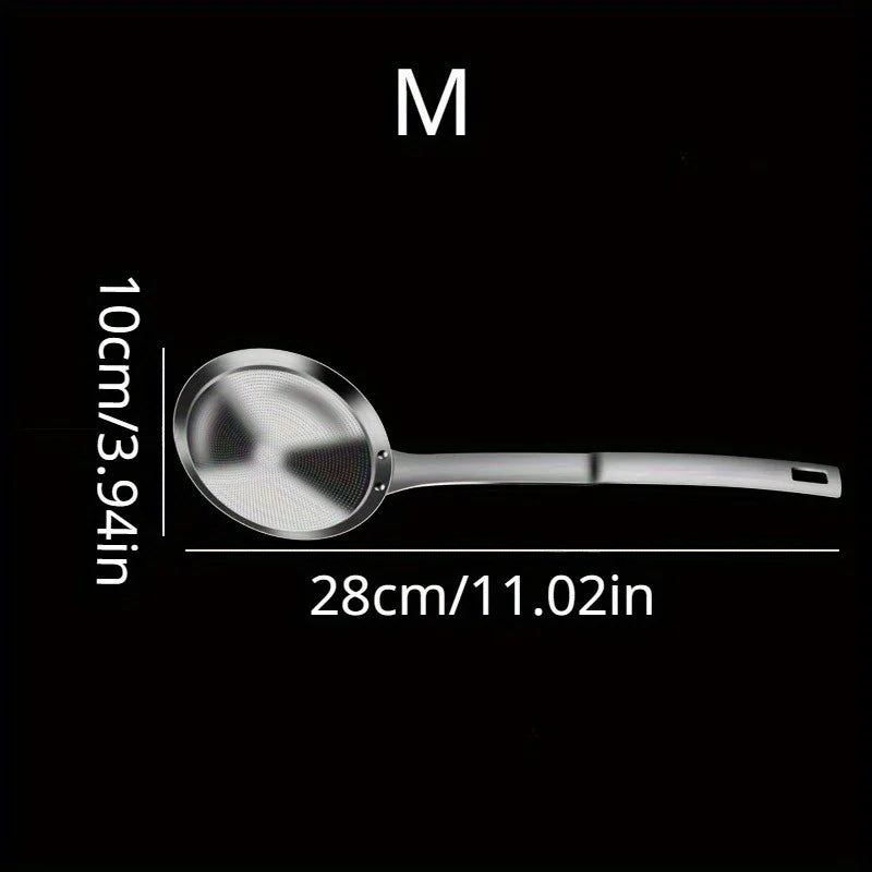 304 Stainless Steel Fat Skimmer Spoon | Fine Mesh Strainer Mesh Skimmer Spoon QXL M