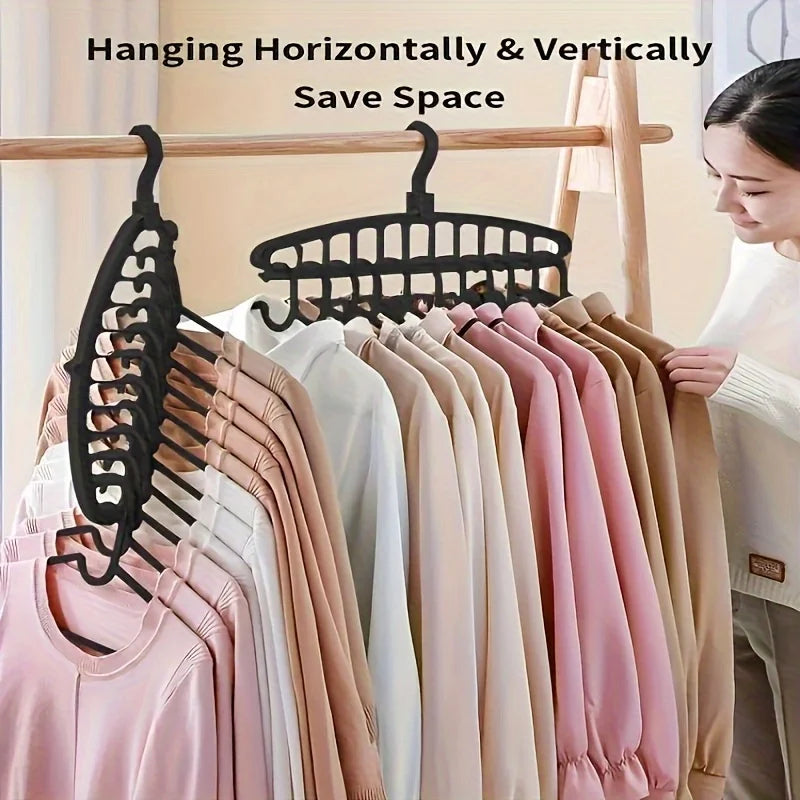 6-Pack Multi-Hook Space-Saving Clothes Hangers | Wardrobe Clothes Hangers QXL