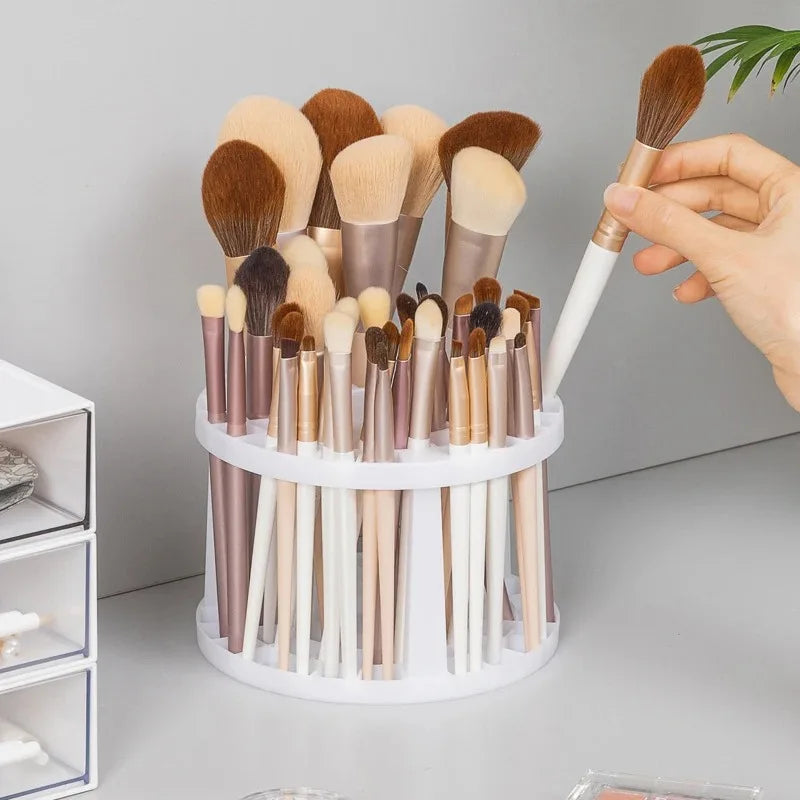 Desktop Makeup Brush & Lipstick Organizer | Cosmetic Storage Rack Makeup Brush Organizer QXL