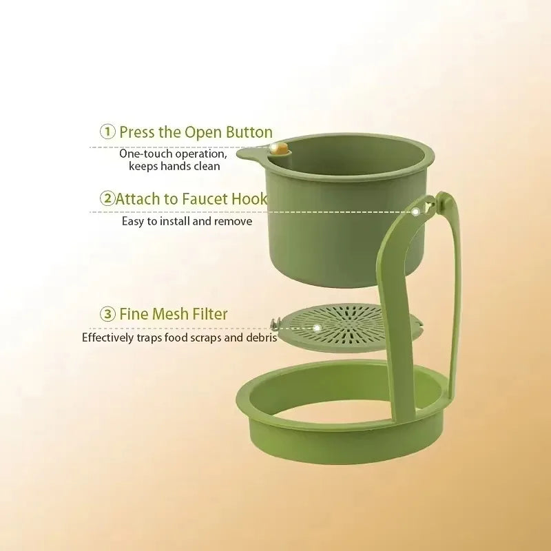Hanging Sink Drain Basket – Food Filter & Fruit Wash Basket Sink Drain Basket QXL