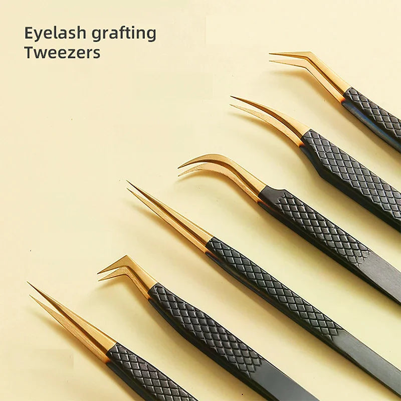Antistatic Eyelash Extension Tweezers | Precision Stainless Steel Lash Extension Tweezer QXL