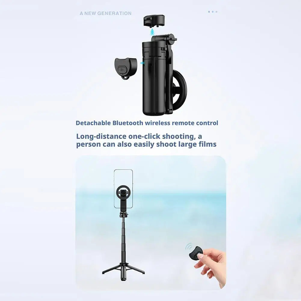 Mini Magnetic Selfie Stick Bluetooth Tripod for MagSafe Magnetic Selfie Stick QXL