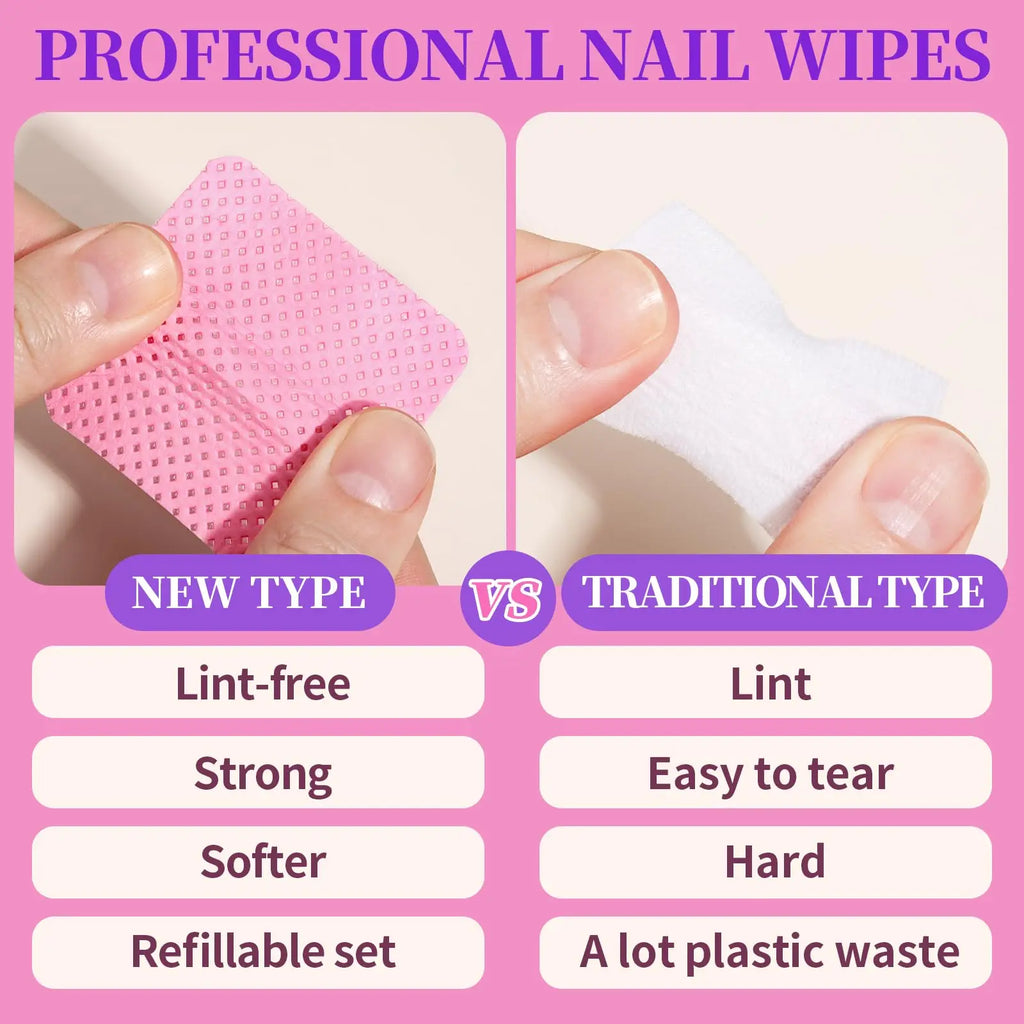 200-Pack Lint-Free Nail Wipes & Eyelash Glue Pads Lint-Free Nail Wipes QXL