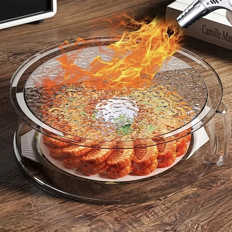 Foldable Microwave Splatter Cover | Insect-Proof Stackable Lid Microwave Splatter Cover QXL