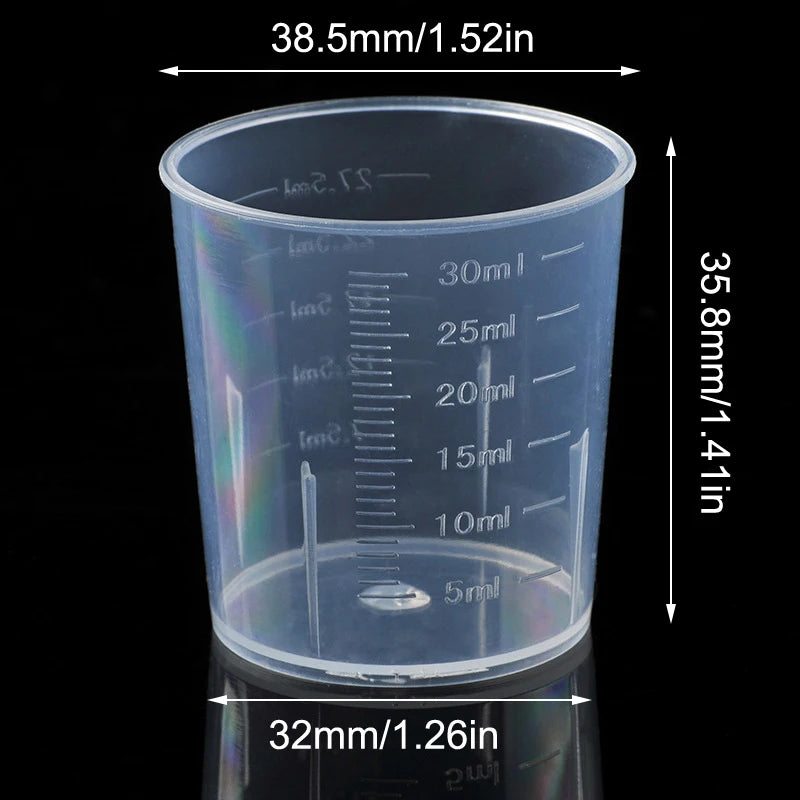 20-Pack 30ml Graduated Plastic Mixing Cups for Epoxy Resin DIY Resin Mixing Cups QXL