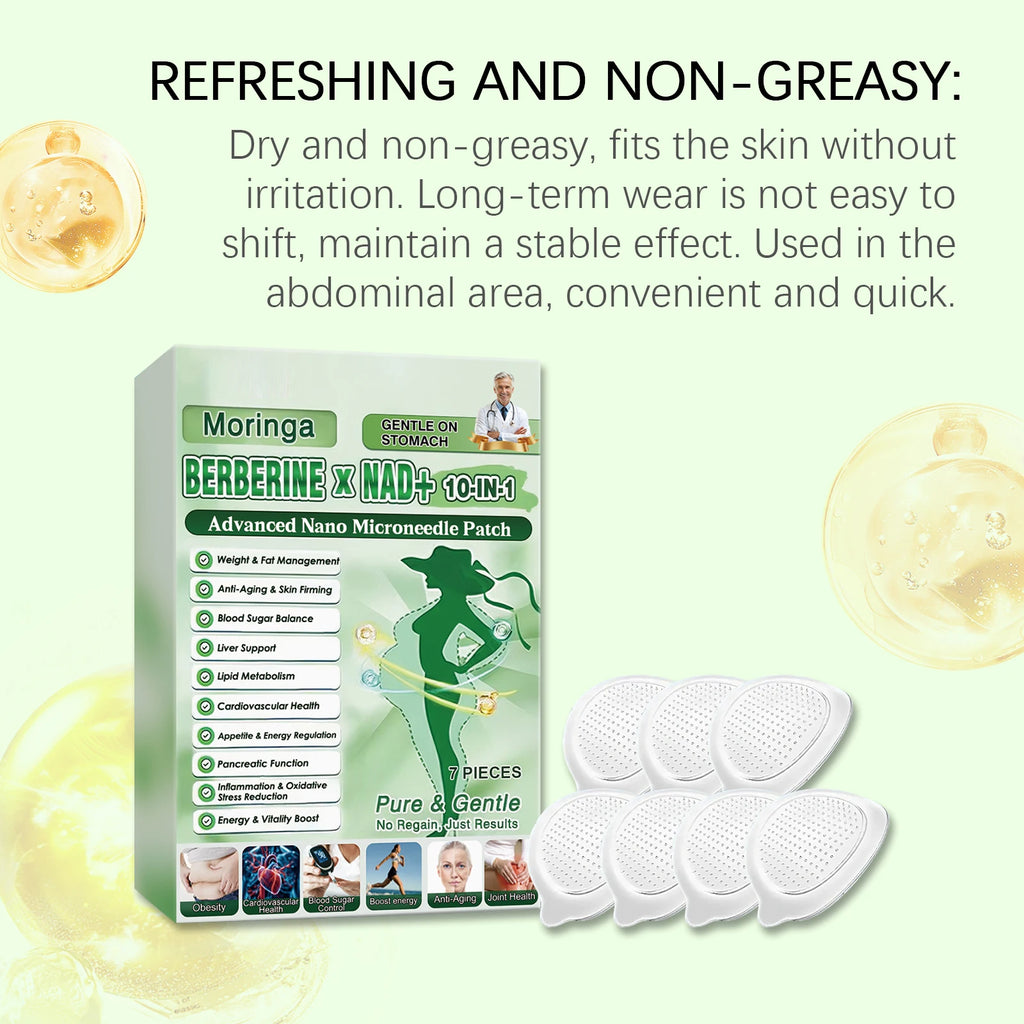 Nano Microneedle Patch with Berberine & NAD+ | 0.2mm Microdarts Microneedle Skin Patch QXL