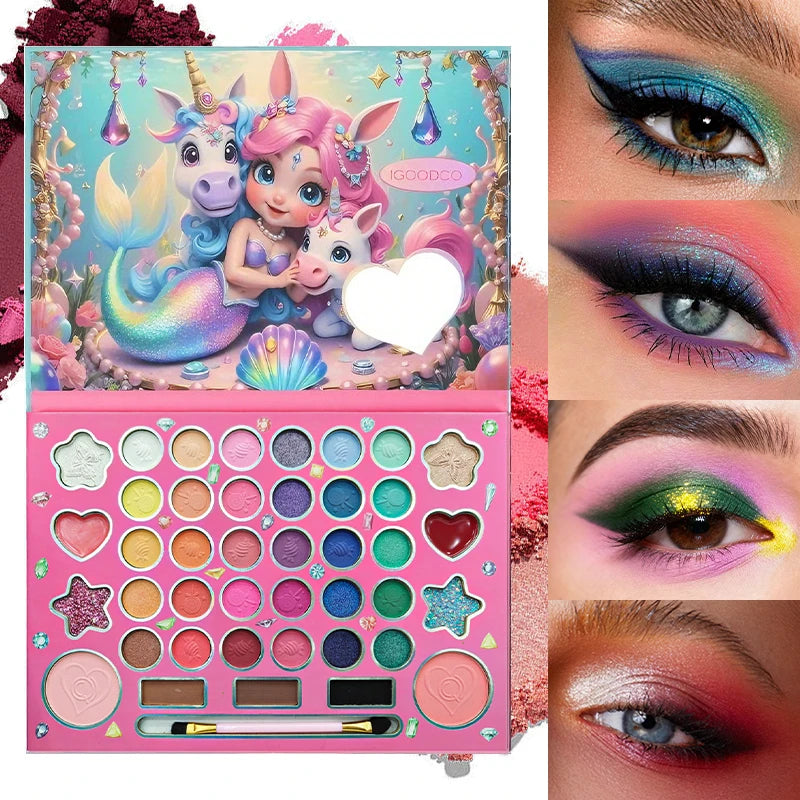 41-Color Eyeshadow Palette | Matte & Shimmer Pro Makeup Set Eyeshadow Palette QXL